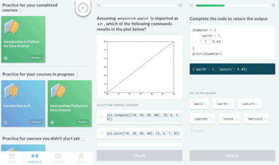 Modul de practică DataCamp