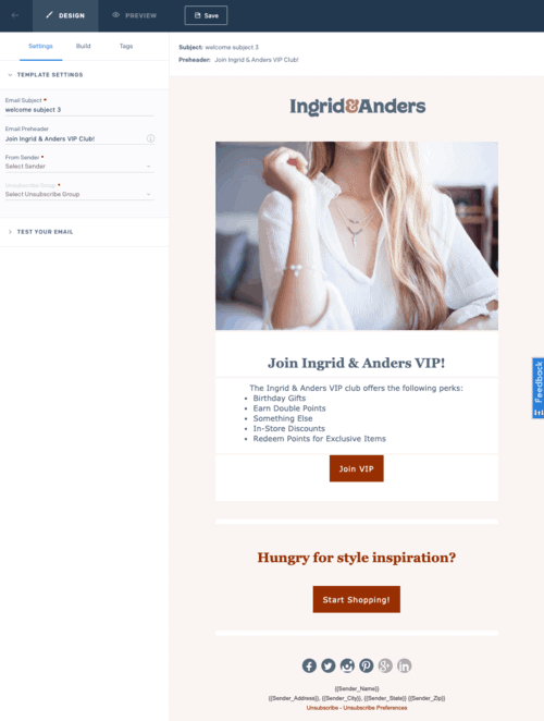 Ingrid & Anders 给 VIP 的欢迎邮件