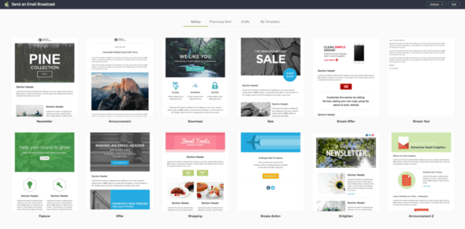 Infusionsoft-基本的なメールテンプレート