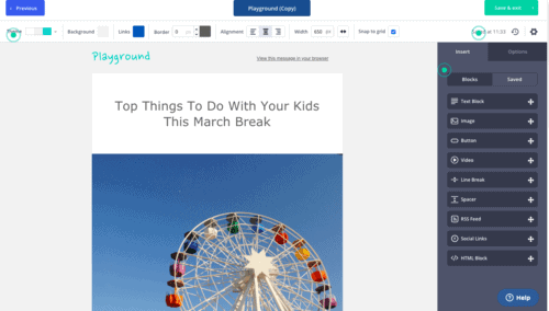 ActiveCampaign-メールビルダー