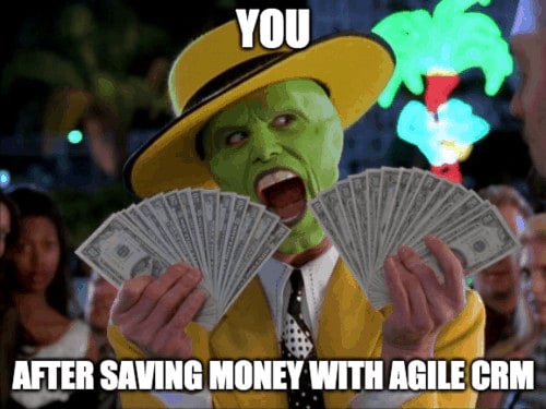 アジャイルCRMでお金を節約した後の素晴らしい気分