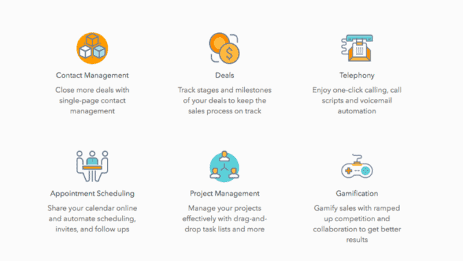 アジャイルCRMのすべての主要機能