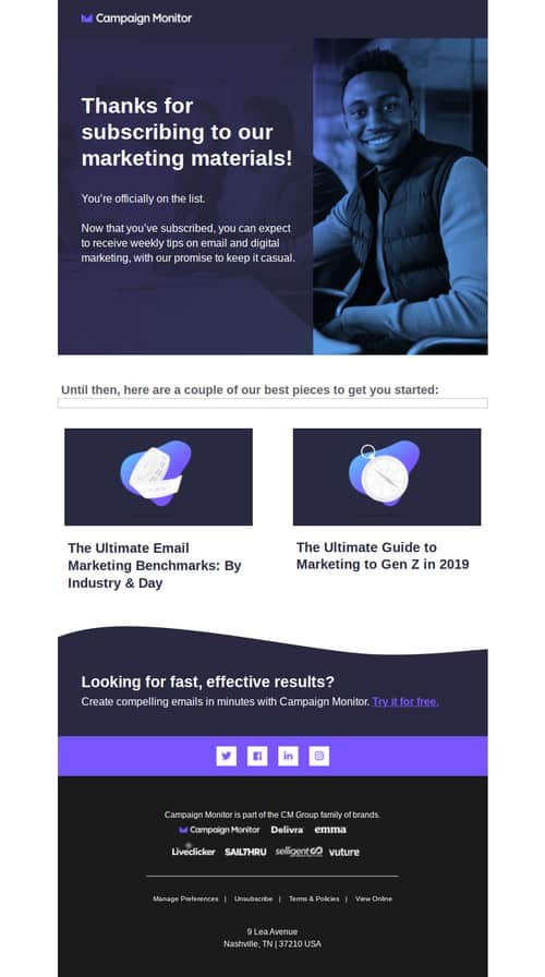 Boletín de Campaign Monitor