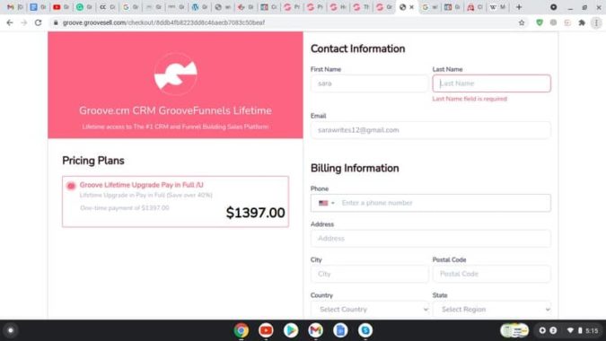 GrooveFunnels Payment