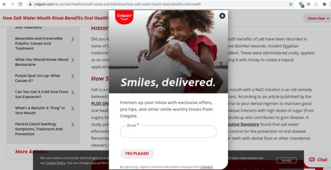 Haga que la ventana emergente de bienvenida sea efectiva para crear listas de correo electrónico