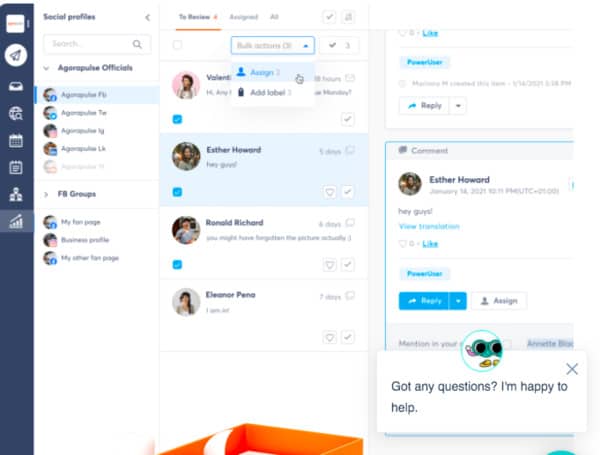 Bildschirmfoto von Agorapulse