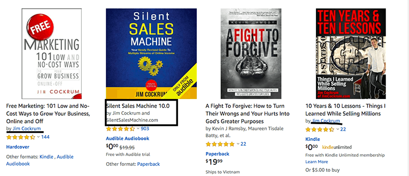 Libros de marketing de Jim Cockrum