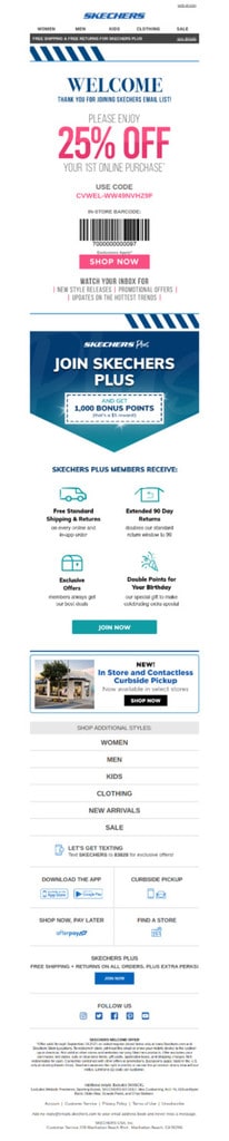 Re-Engagement-E-Mail von Sketchers