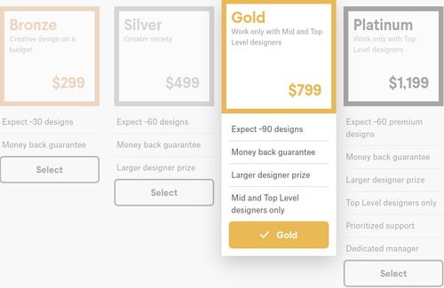 99designs - Buchcover-Design-Preispläne