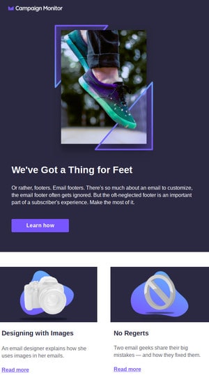 Campaign Monitor 的潜在客户培养电子邮件示例