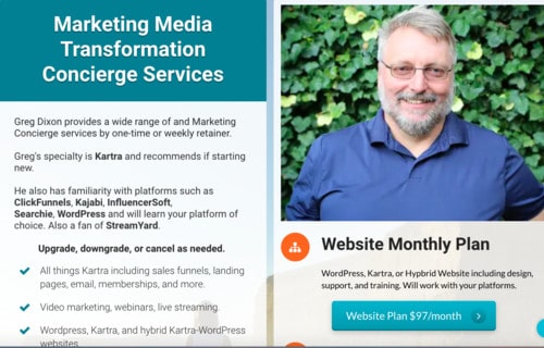 Servicios de conserjería de Kartra