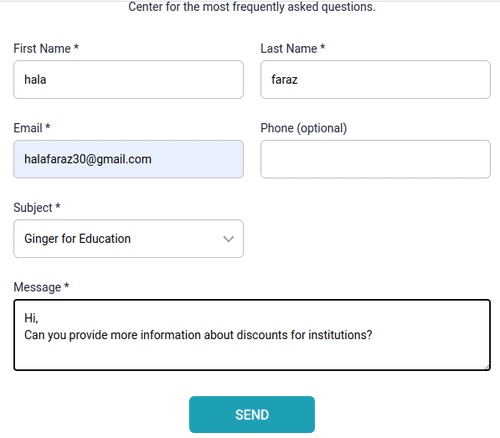 Ingwers Kundenservice