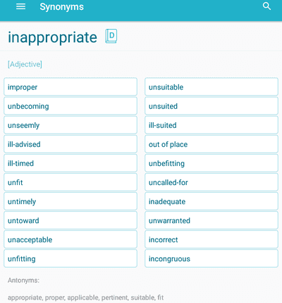 Ein Beispiel dafür, wie Ginger Synonymvorschläge anbietet