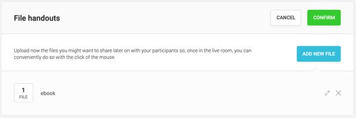 Mit den Handouts von WebinarJam können Sie während der Webinar-Einrichtungsseite eine PDF-Datei oder eine beliebige Datei mit Ihren Teilnehmern teilen