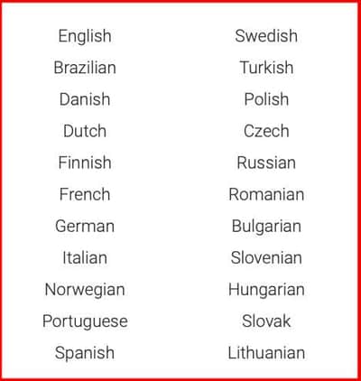 Sprachkompatibilität von WebinarJam