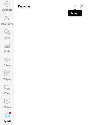 Mit WebinarJam können Sie Leute aus Ihrem Publikum auf die Bühne bringen