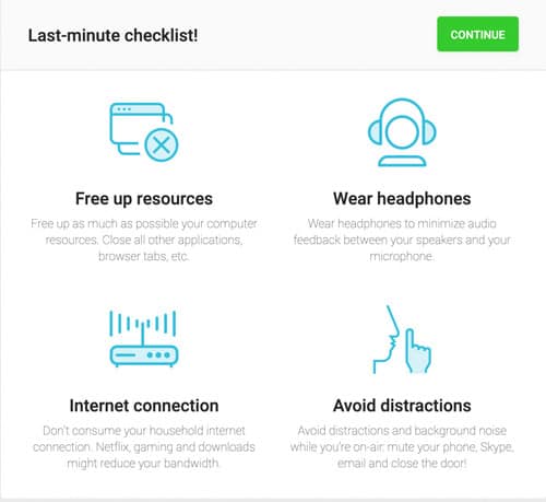 Die Last-Minute-Checkliste von WebinarJam