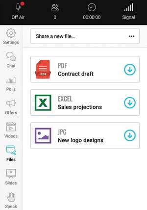 Mit den Handouts von WebinarJam können Sie während des Live-Webinars eine PDF-Datei oder eine beliebige Datei mit Ihren Teilnehmern teilen