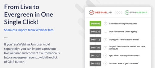 Webinar Jam Evergreen EverWebinar is an excellent solution for small and medium business owners that have a lot vested in webinars