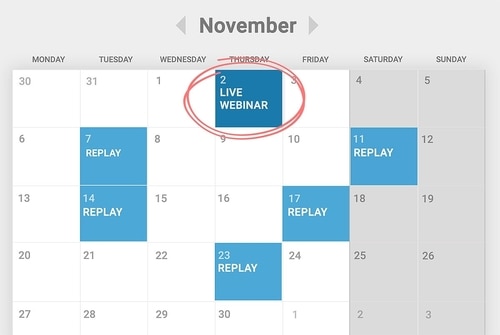 Webinar-Wiederholung von WebinarJam