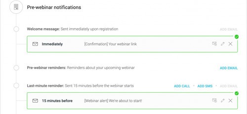 Sie können eine der Standardvorlagen für Dankesseiten von WebinarJam verwenden, um eine Dankes-E-Mail an alle zu senden, die sich für Ihre Webinare anmelden