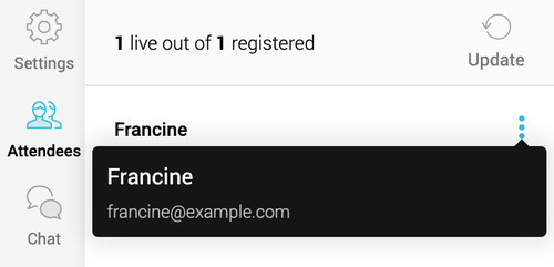 Mit WebinarJam können Sie Leute aus Ihrem Publikum auf die Bühne bringen