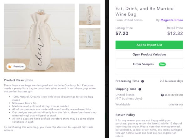 Spocket의 공급업체는 다른 경쟁업체보다 훨씬 더 나은 반품 정책을 가지고 있습니다.