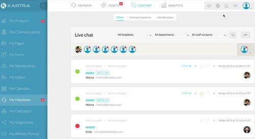 الدردشة الحية لكارترا