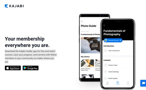 تطبيق Kajabi للجوال