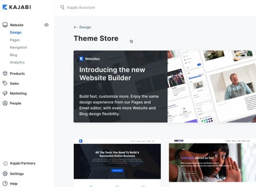 متجر موضوع Kajabi