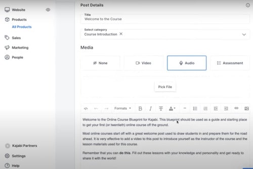 دورات Kajabi ومواقع العضوية