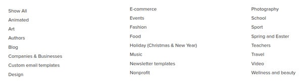 Newsletter-Vorlagen von MailerLite