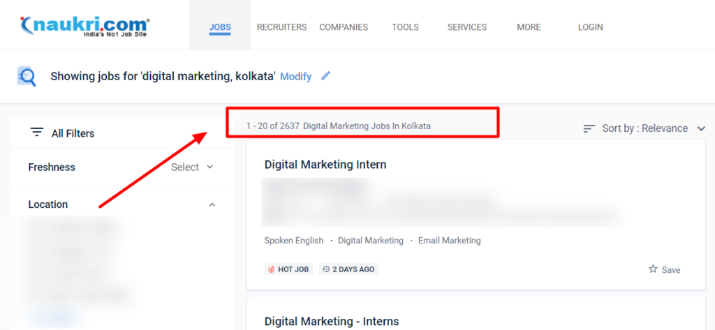 Digital marketing jos in kolkata