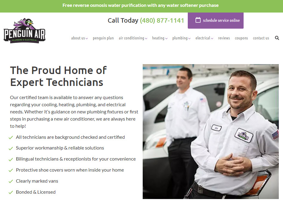 水暖網站設計提示：包括真實人物的照片