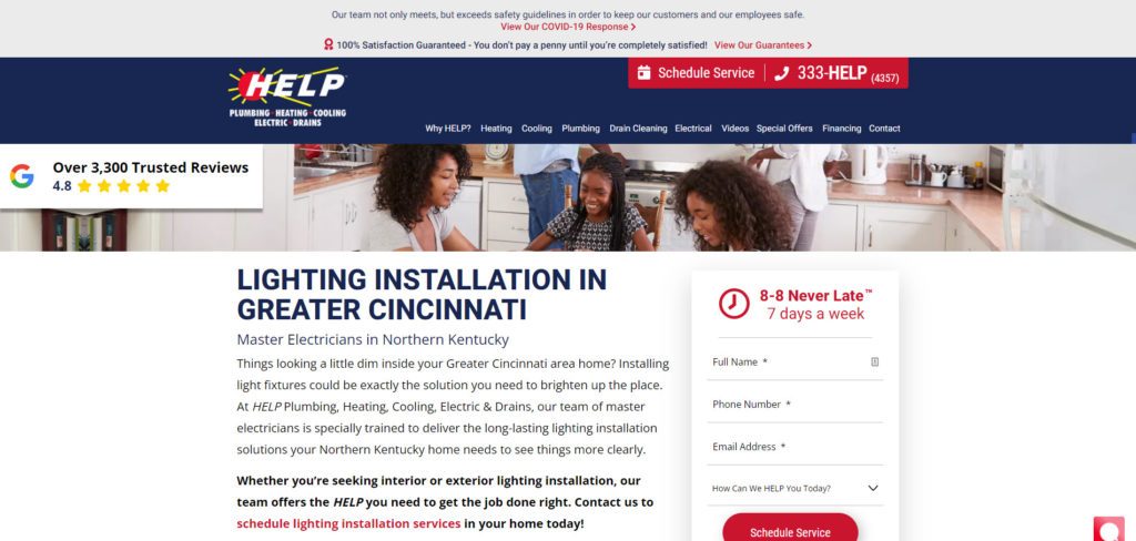 SEO-optimierte Elektriker-Webseite