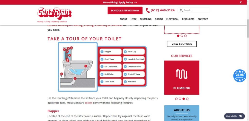 Infografía para la estrategia de construcción de enlaces de un plomero