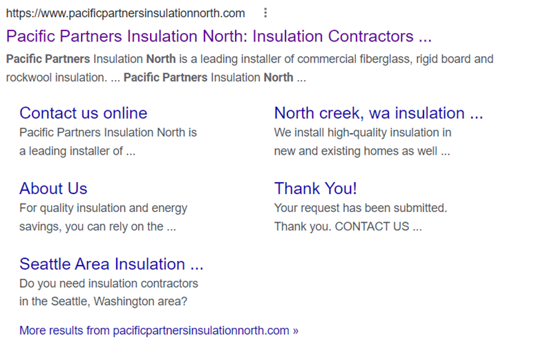 Extensión de enlace de sitio para campaña de PPC