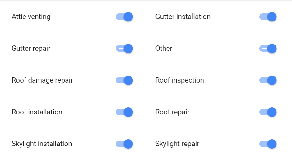 Anuncios de servicios locales para tipos de trabajo de techadores