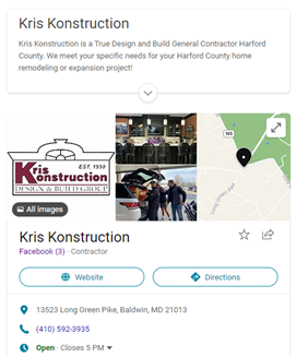 Listado de directorio para la empresa de techado