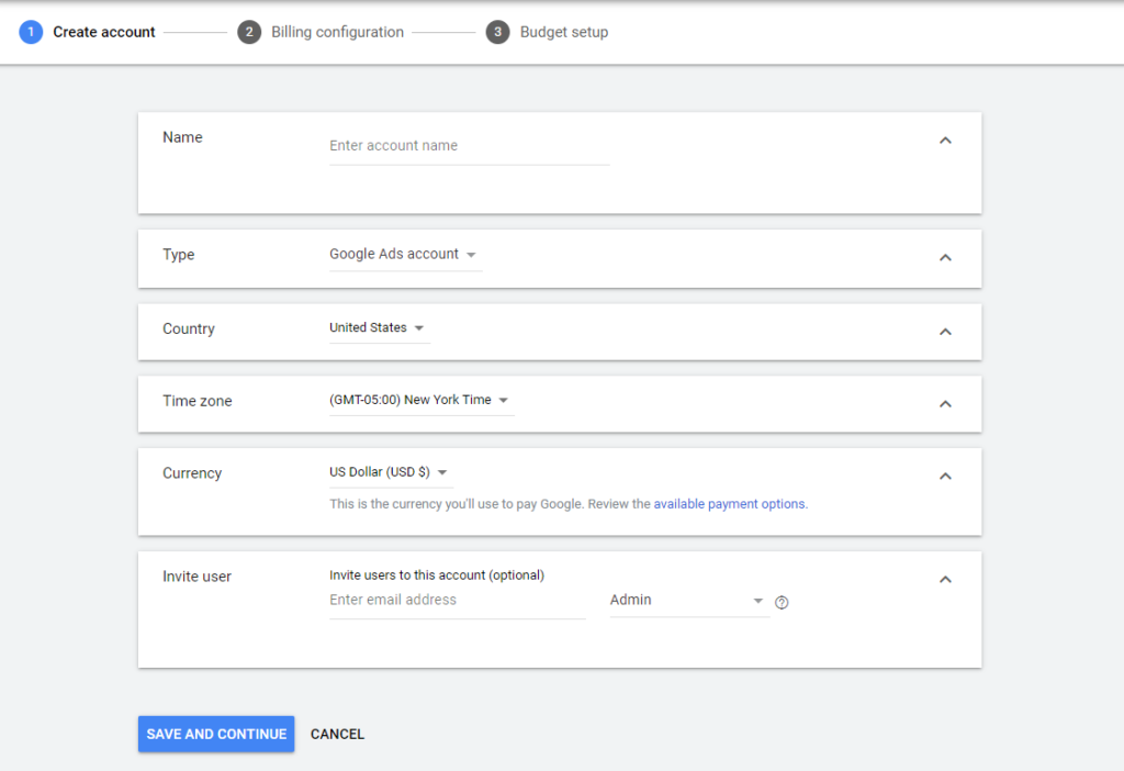 การตั้งค่าบัญชีบริการในพื้นที่ของช่างไฟฟ้า