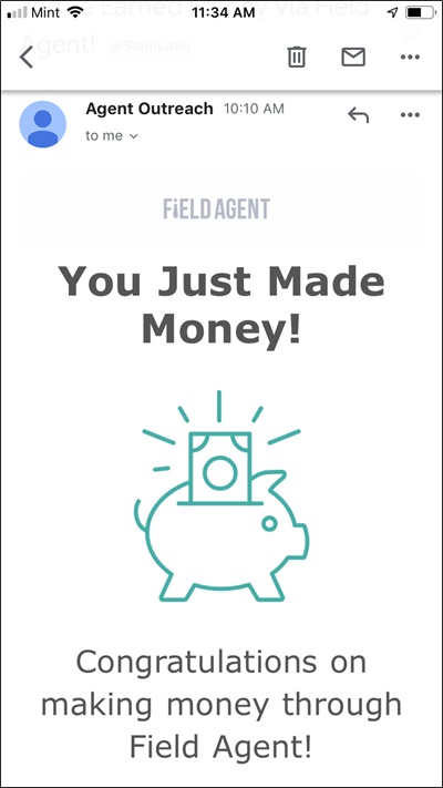 trabajo de agente de campo aprobado