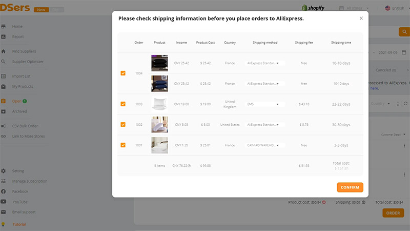Aplicația Dropshipping DSers AliExpress