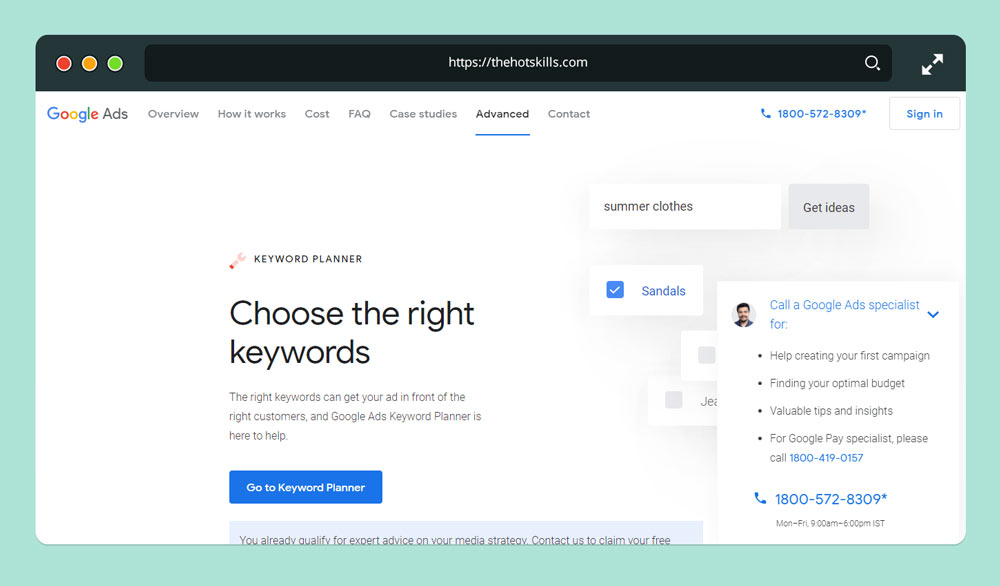 Googleキーワードプランナー