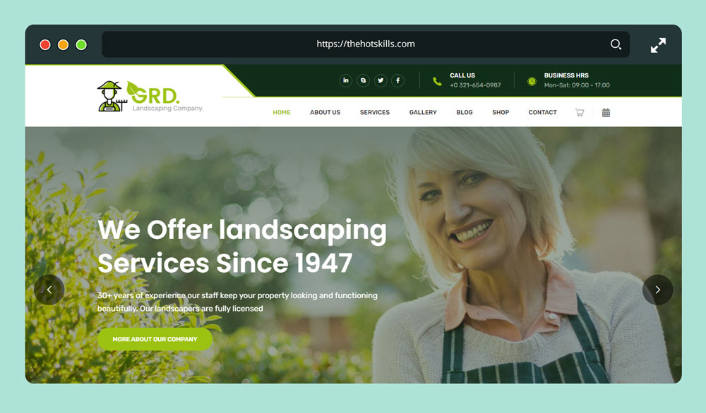 GRD - Tema de WordPress para jardinería y paisajismo
