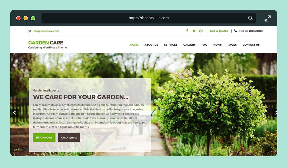 GardenCare Tema gratuito de WordPress para jardín