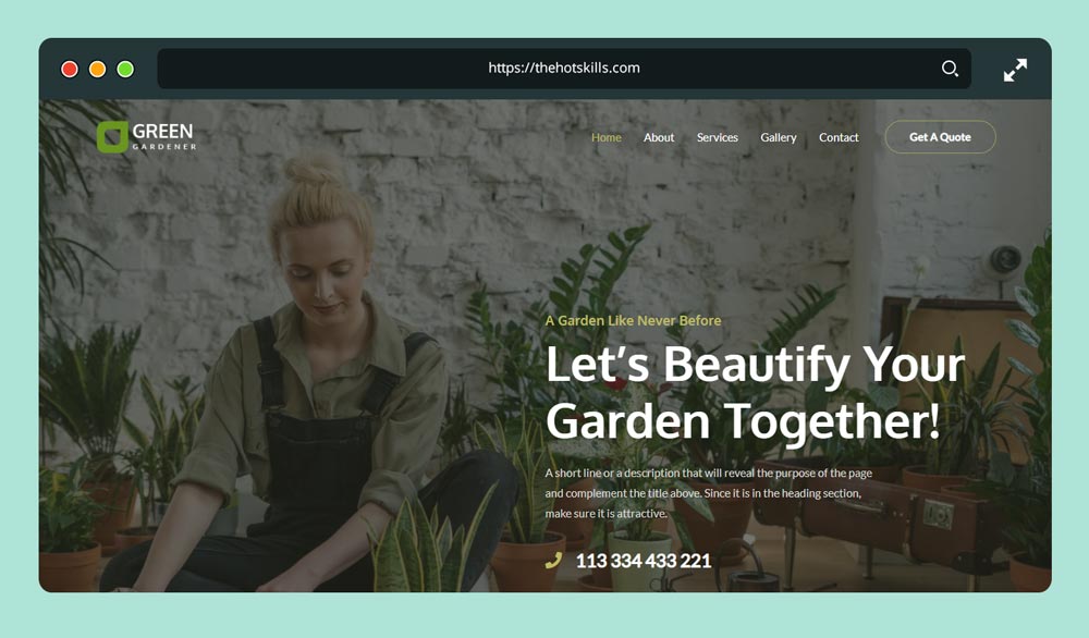 Green Gardener - Tema gratuito de WordPress