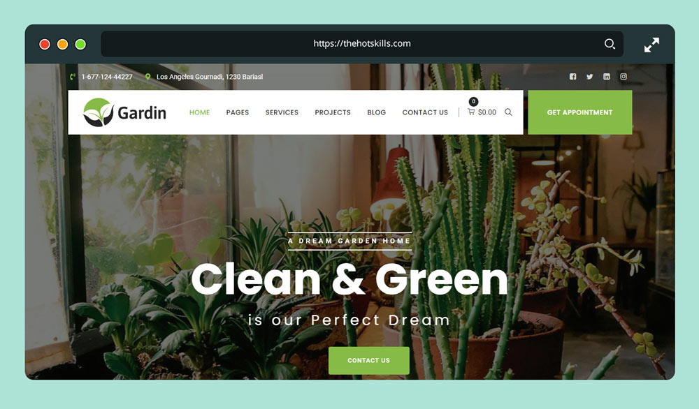Gardin - Tema de WordPress para jardinería de interiores