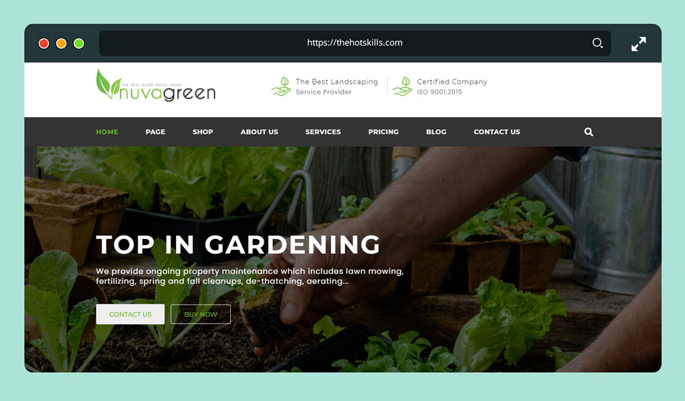 NuvaGreen - Temas de WordPress para paisajismo y jardinería