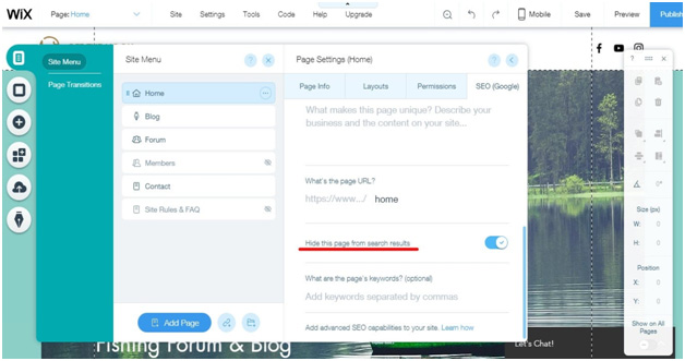 WixSEOオプション