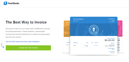 Freshbooks Generowanie leadów sprzedażowych CTA